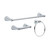 Foundations 3-Piece Bath Hardware Set with 18 in. Towel Bar - Chrome