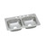 33 in. 4-Hole Double Bowl Kitchen Sink Drop-In - Stainless Steel