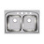 Pergola 33 in. 4-Hole Double Bowl Kitchen Sink Drop-In - Stainless Steel