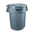 Brute 32 gal. Round Vented Trash Can with Lid - Gray
