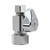 1/2 in. Compression Inlet x 3/8 in. Compression Outlet 1/4-Turn Straight Valve - Chrome