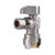 1/2 in. Push to Connect x 3/8 in. O.D. Compression Angle Stop Valve - Brushed Nickel