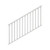 Traditional 6 ft. x 36 in. PolyComposite Stair Rail Kit without Brackets - White