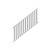 36 in. x 6 ft. White PolyComposite Stair Rail Kit with Black Metal Balusters