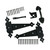 Decorative Gate Tee Hinge & Latch Set - Black