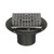4-3/16 in. PVC Shower Drain with Square Cover - Chrome