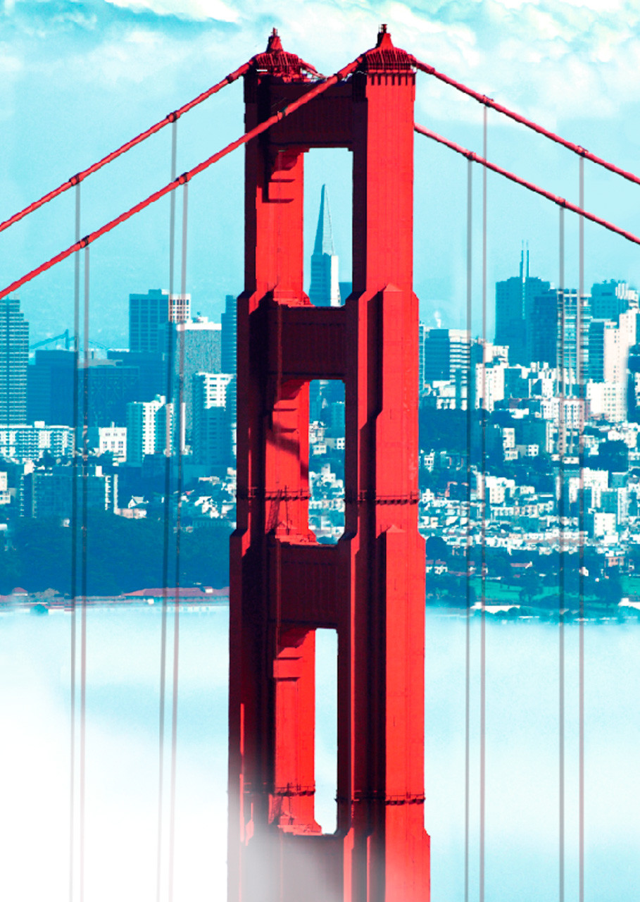 Golden Gate Bridge Tower - Postcard - Authentic Cards, Inc.