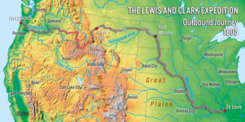 Lewis & Clark Map Long Card