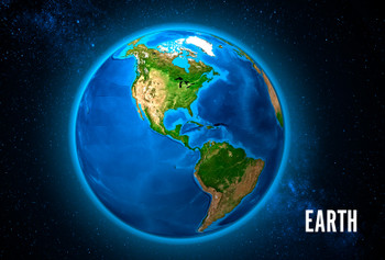 Earth (Americas) - Postcard - Authentic Cards, Inc.