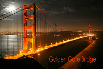 Golden Gate Bridge Day Night - Magnet