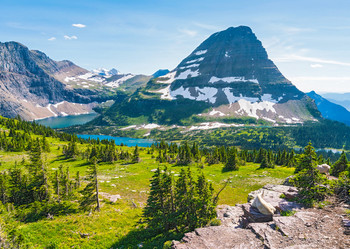 Glacier Nat Park, Logan Pass - Postcard
