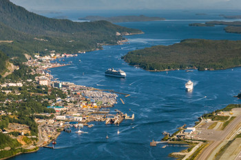 Ketchikan, aerial - Postcard