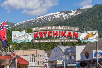 Ketchikan, aerial - Postcard
