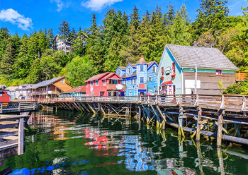 Ketchikan, Creek Street - Postcard