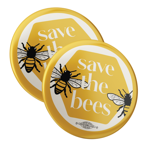 Save The Bees (2.25" Pin-Back Button -- Pack of Two!)