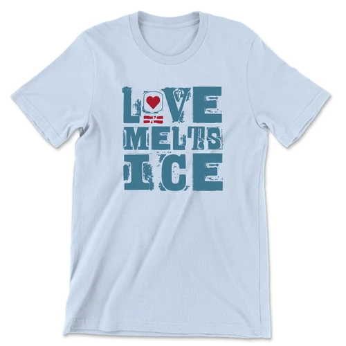 Love Melts ICE (Unisex Sky Blue Tee)