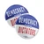 Democracy Over Dictators (2.25" Mylar Button -- Pack Of Two!)