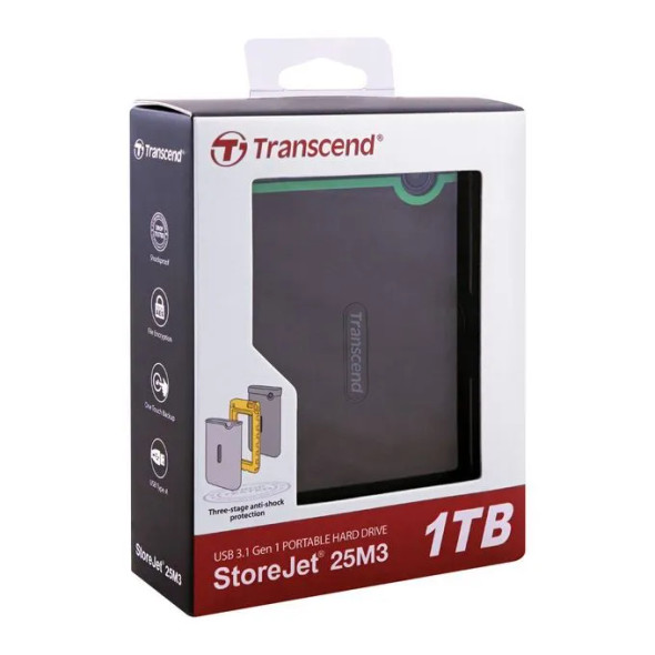 TRANSCEND 1TB External HDD Iron Grey