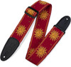 Levy's 2" Wide Red Jacquard Guitar Strap.