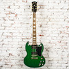 Gibson - SG Standard '61 Stop Bar - Electric Guitar - Translucent Teal - Translucent Teal - with  Hardshell Case (SG6100TLNH1)