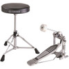 YAMAHA FP-6110A AND DS-550, FOOT PEDAL AND DRUM THRONE PKG