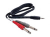 Hosa Cmp-153 3.5 Mm TRS to Dual 1/4 Inch TS Stereo Breakout Cable 3 Feet