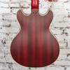 D'Angelico - Deluxe Mini DC - Semi-Hollow Electric Guitar - Satin Trans Wine - w/ Hardshell Case - x0145