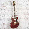 D'Angelico - Deluxe Mini DC - Semi-Hollow Electric Guitar - Satin Trans Wine - w/ Hardshell Case - x0145
