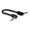Hosa Technology - CFP-606 - Flat Guitar Patch Cable - Molded Low-Profile Right-Angle to Same - 6-Pack