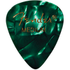 Fender - Premium Celluloid Guitar Picks - 351 Shape - Green Moto - Medium - Pack of 12
