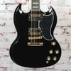 Epiphone - Inspired by Gibson SG Custom - Electric Guitar w/ 2-Humbuckers - Ebony - w/ Premium Gig Bag