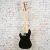 Fender - Standard Precision Bass Guitar - Laurel Fingerboard - Black with  White Pickguard (0266640506)