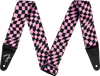 Fender - Wavy Checkerboard Polyester Guitar Strap - Pink