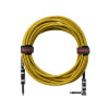Gator Backline Series 10 Foot Straight to Right Angle Braided Instrument Cable - Brown/Yellow