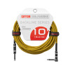 Gator - GCWB-INS-10RABRY - Braided Instrument Cable - Straight to RA - Brown/Yellow - 10 Foot