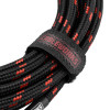 Gator - Backline Series GCWB-INS-20RABRD - Braided Instrument Cable - Straight to Right Angle - Black/Red - 20 Foot 