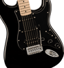 Squier Sonic Stratocaster HSS, Maple Fingerboard, Black Pickguard, Black (0373203506)