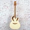 Ovation - 1768 Elite - Vintage Acoustic-Electric Guitar, White TOP CRACK - w/ HSC, x9554 (USED)