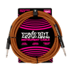 Ernie Ball - P06468 - Braided Instrument Cable - Straight/Straight - 10ft - Pumpkin Pie