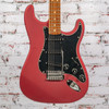 Fender - 2003 MIM Standard Stratocaster Electric Guitar - Satin Candy Apple Red - x3596 - USED