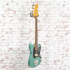Fender - American Professional Classic Mustang Bass - Bass Guitar - Rosewood Fingerboard - Faded Sherwood Green Metallic - w/ Deluxe Gigbag