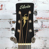 Elvis - EE-101/BK - Dreadnought Acoustic Guitar - Black x6080 USED