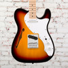 Squier Affinity Series Telecaster Thinline, Maple Fingerboard, White Pickguard, 3-Color Sunburst 