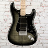 Squier Affinity Series Stratocaster FMT HSS, Maple Fingerboard, Black Pickguard, Black Burst