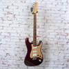 Fender 2002 Standard Stratocaster HSS Electric Guitar Midnight Wine w/Painted PG USED