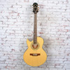 Epiphone PR5E/LH Left Handed Electric Acoustic Guitar Natural w/Bag USED