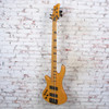 Schecter 2018 Diamond Series Stiletto-5 Session 5-String  Left Handed Electric Bass Natural USED