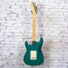 Fender American Deluxe Fat Stratocaster HSS Electric Guitar Transparent Teal w/HSC USED