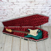 Fender American Deluxe Fat Stratocaster HSS Electric Guitar Transparent Teal w/HSC USED