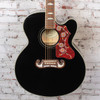 Epiphone 2024 J200EC Studio Electric Acoustic Guitar Ebony USED